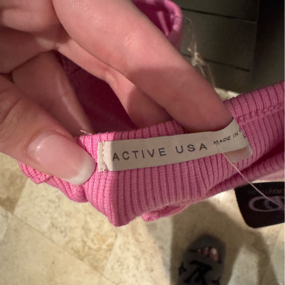 ACTIVE USA Pink Button Down Ribbed Cami Dress - Picture 3 of 5